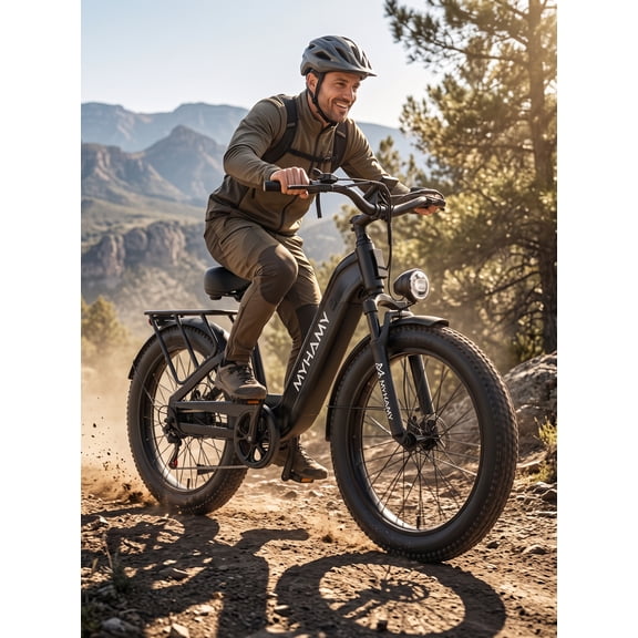 2000W Peak Power Electric Fat Tire Bike for Adults - 28MPH, 48V 18Ah (35-85 Miles), 24"x3" All-Terrain Ebike Electirc Bicycle with Full Suspension & 11" Comfort Seat - Conquer Snow, Sand & Trails