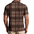 thumbnail image 6 of Garbnen Polo Shirts Men Short Sleeve Plaid Color Block Collared Henley Shirt Men Lightweight Breathable Casual Summer Beach Travel Golf Shirts Men L, 6 of 7