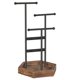thumbnail image 1 of Expositor de Joyas, Soporte de Joyas, Organizador para Joyas de Metal y Madera, Regalo Ideal, Negro, 1 of 7