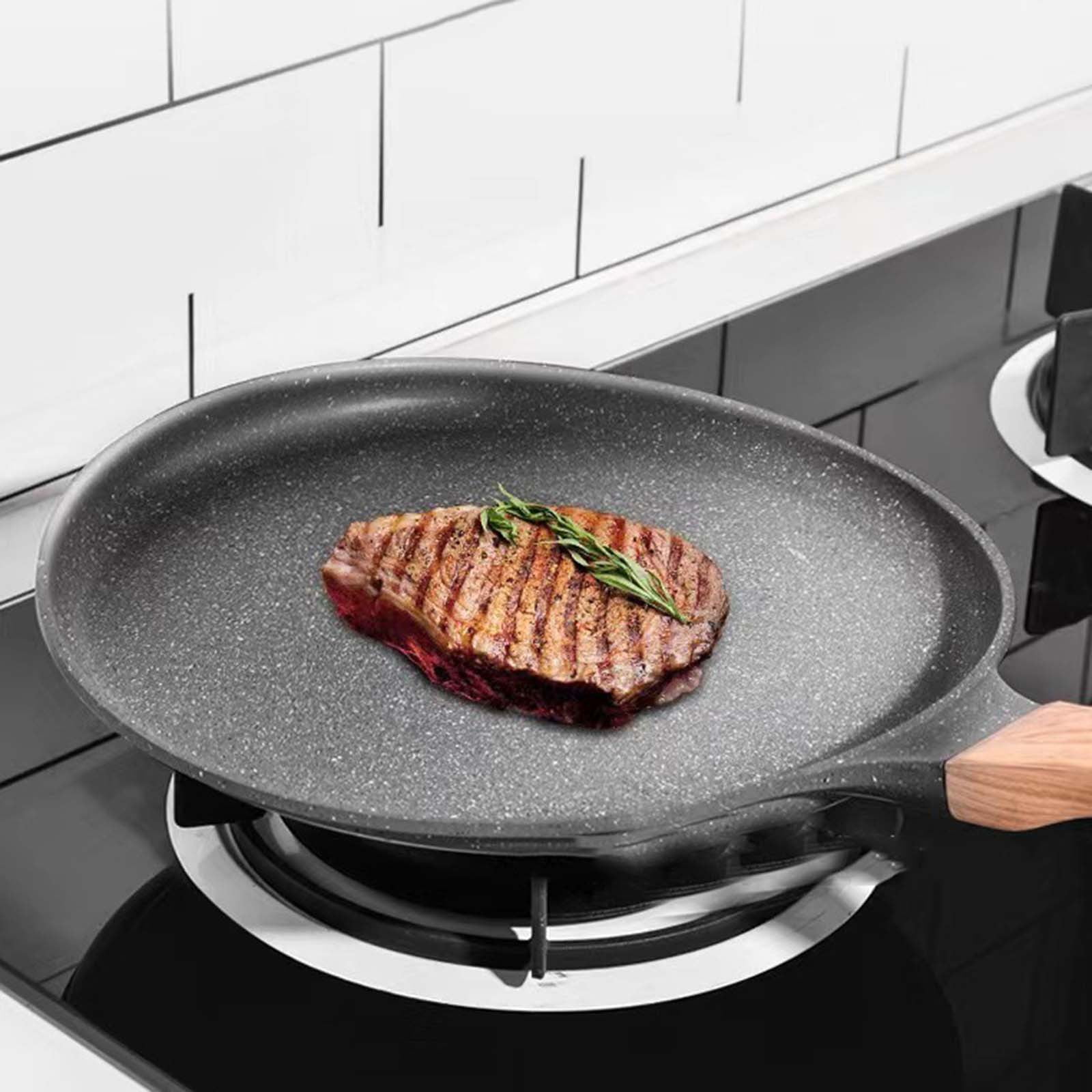 Kittvzx Non-Stick Pan kitchen utensils 20 "Maifan Stone Coated Frying Pan Steak Pan Household Fried Egg Pancake Banhalberd Pan Non Stick Pan