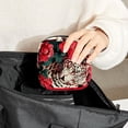 thumbnail image 6 of Leopard Sanitary Napkin Purse Sanitary Bags under Clothes Travel Pouch Ring Pouch Small Storage Bag for Sanitary Napkins - 4.7x6.6x6.6 in, Plush Fabric, Sponge, 6 of 6