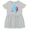 thumbnail image 3 of Inktastic Fourth Birthday Mermaid Girls Toddler Dress, 3 of 5