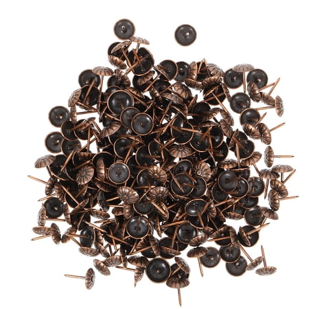 OULII 200Pcs Durable Brown Iron Upholstery Tacks Decorative Nails for Furniture and Sofas