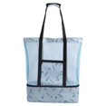 thumbnail image 1 of Inteprter Bolsa de almuerzo aislada Comida Leche Bolsa fresca Transporte Trabajo Escuela Senderismo Picnic Plegable Playa Viaje Bolso Adultos Almacenamiento y organización del hogar Azul, 1 of 6