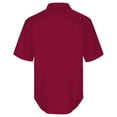 thumbnail image 4 of XIAONU Solid Print Shirt for Men Short Sleeve Zip Front Outdoor Tops, 4 of 6