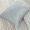 thumbnail image 4 of Madison Park Bennett Geometric 7-Piece King Jacquard Comforter Set, Aqua, 4 of 8