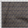 thumbnail image 4 of Soimoi Damask Print,Cotton Poplin, Sewing Fabric Sold by The Yard 42 Inch Wide,Sewing Craft Quilting/Quilt Making Fabric, Brown & Blue, 4 of 5