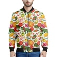 thumbnail image 2 of Chaqueta con cremallera y estampado 3D de frutas y verduras de colores para hombre, sudadera vegana, camisetas de manga larga, chaquetas bomber de calle, 2 of 5