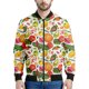 thumbnail image 2 of Chaqueta con cremallera y estampado 3D de frutas y verduras de colores para hombre, sudadera vegana, camisetas de manga larga, chaquetas bomber de calle, 2 of 4
