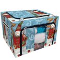 thumbnail image 1 of EREHome Happy Snowman Storage Bag Clear Window Storage Bins Boxes Large Capacity Foldable Stackable Organizer With Steel Metal Frame For Bedding,Clothes,Closets, Bedrooms, 1 of 3