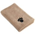 thumbnail image 1 of Serviette pour Animaux de Compagnie Brodée Taupe, 1 of 1