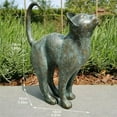 thumbnail image 4 of Cat Resin Sculpture, Interesting Cat Figurines Decor, Bronze Rust Finish for Lawn Porch Yard Home Garden Indoor Outdoor Statue Decoration, 7.08 x 5.51 x 3.93 Inches, 4 of 9