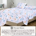 thumbnail image 7 of RUVANTI 100% Cotton Sheets – Queen Size Percale Bedding, Cooling & Breathable Floral Design, Durable with a Crisp, Soft & Comfortable Feel, 16" Deep Pocket, 4-Piece Set, Puppy Me, 7 of 7