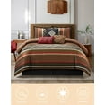 thumbnail image 5 of Lanco Jacquard 7 Piece Comforter Set, Red, Queen, Geometric, 100% Polyester & Fill, 5 of 7