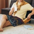 thumbnail image 4 of Daiia Cartoon Sharks Mens Woven Stretch Pajama Short,Short Pajama Pants-3X-Large, 4 of 9