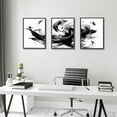 thumbnail image 4 of Hieng 3 Pcs Black and White Abstract Wall Art Modern Contemporary Wall Decor Aesthetic Splash Ink Painting for Living Room Bedroom Office Unframed, 4 of 6