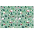 thumbnail image 1 of Merry Christmas Green Tree Set Of 4 Holiday Table Place Mats Durable Linen Placemats 12 X 18 Inch Winter Table Mats for Party Kitchen Dining Decoration for Kitchen Dining Table,Kitchen Table Mats, 1 of 5