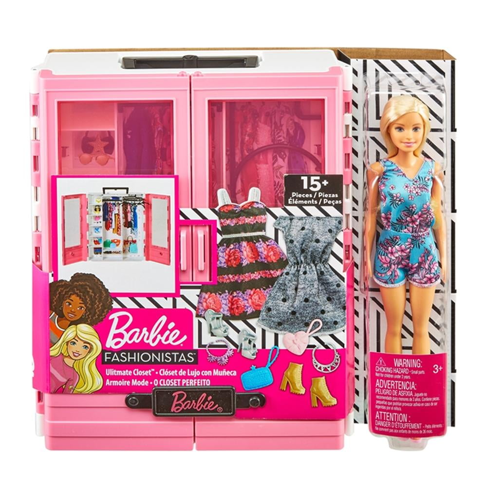 Walmart Ropero De Barbie Closet Barbie MATTEL Morado Walmart En Línea