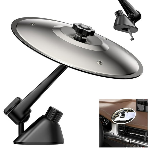 2025 New Car Cymbal Drum Air Vent, Mini Metal Drum Crash Cymbal for Car Dashboard, Funny Musical Instruments Gadget for Drummer Music Lovers Gift (Sliver)