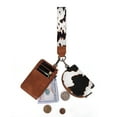 thumbnail image 4 of Wrangler Cow Print KeyChain Wristlet Wallets for Women Western Dual Pouch Wristlet Portable Credit Card Holder Wallet With Zipper, Cow-Brown, 4 of 7