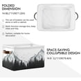 thumbnail image 3 of GZHJMY Mountains Rectangular Storage Bin, Collapsible Toy Storage Bins, Waterproof Canvas Rectangular Storage Bin with Leather Handles for Home Closets Offices,Bedrooms,Kids Toy, Gift Baskets, 3 of 7