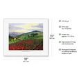 thumbnail image 2 of Timeless Tuscany - Italy - Flowerfield of Poppies - From an Original Color Painting by Scott Westmoreland - Fine Art Rolled Canvas Print 11in x 14in, 2 of 4
