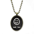 thumbnail image 1 of Sle White Cute Chat Face Pattern Necklace Vintage Chain Bead Pendant Jewelry Collection, 1 of 3