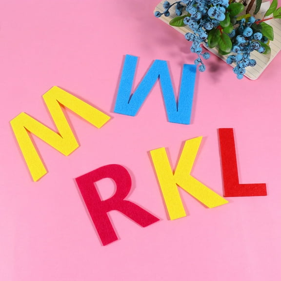 Raindrops 50Pcs Felt Letter Stickers for Craft Enthusiasts and Children Holiday Decorations