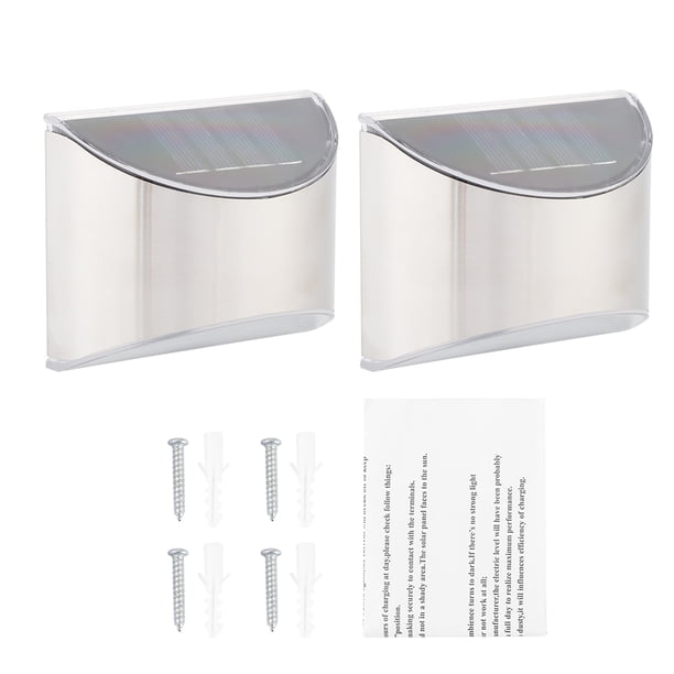 Luces LED Ultrabrillantes Luces De Pared Solares, Luces De Cerca Solares, Pasos De Camino De Patio Para Poste De Cerca De Garaje Para Jardín De Porche De Terraza Al Aire Libre ANGGREK HJ3119