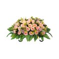 thumbnail image 2 of Roiihwy Memorial Day Decor Artificial Satin Saddle Flower, Tombstone Decoration, Cemetery Grave Memorial Flower, 23.6in Pink, 2 of 6