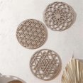 thumbnail image 2 of Bohemian Round Hollow Wood Decals European Wooden Background Wall Decoration Home Art Pendants, 2 of 5