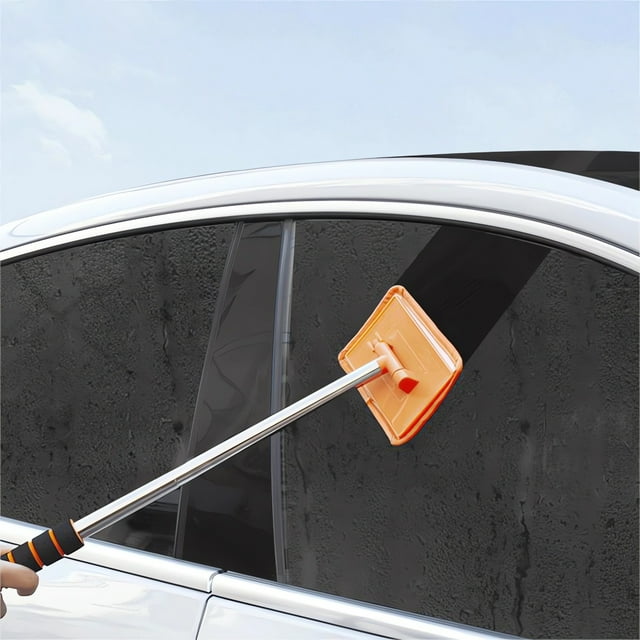 RYRDWP Automotive Glass Cleaning Brush For Home And Car Purpose Retractable Aluminum Alloy Defogger Brush For Front Windshield And Car Glass Wiper