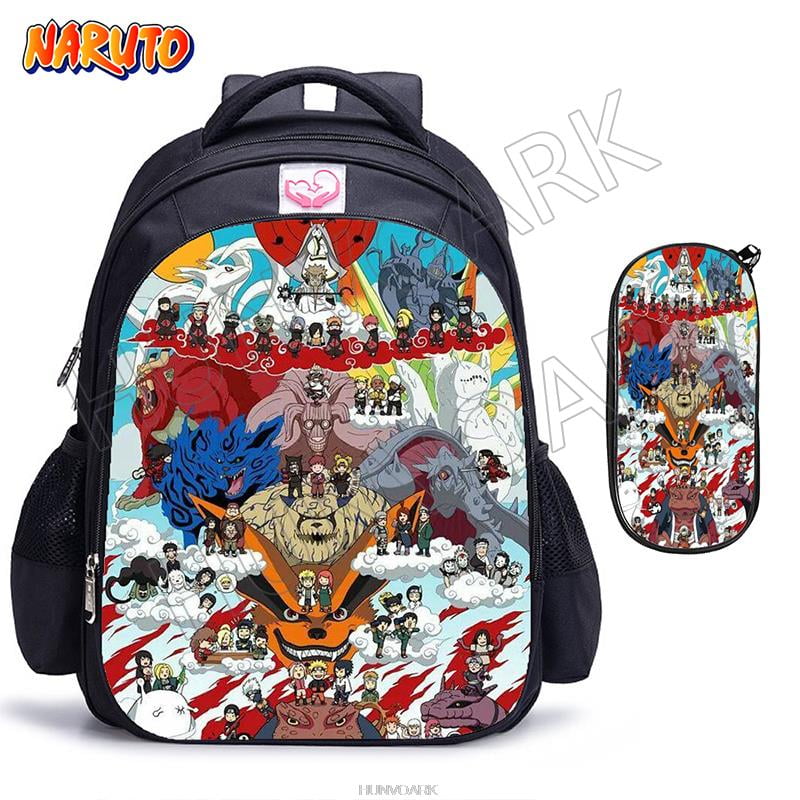 Zaino da bambino - Taglia 43 cm - Spalline regolabili, Naruto