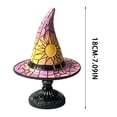 thumbnail image 3 of Qocolcyl Halloween Decor Witch Hat Lamp Gift,LED Halloween Night Light Table Decorations for Home Indoor,Handcrafted Retro Resin Witchy Decor for Shelf Mantel,Gothic Party Home Decoration (USB Power), 3 of 7