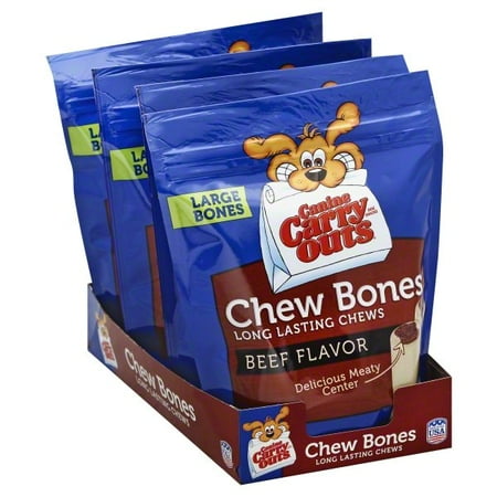 - Canine Carry Outs Chew Bones Beef Flavor Dog Snacks, 14-Ounce