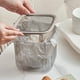 thumbnail image 5 of Mini Desktop Trash Can | Press-Lid Desk Organizer Garbage Basket | Plastic Compact Sundry Storage Bin | Flip Top Lid, Divided Sections, Tidy Container | White or Gray | 6x6x3.2in or 6x6x5.5in | 1, 5 of 6