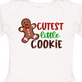 thumbnail image 4 of Inktastic Cutest Little Cookie Cute Christmas Gingerbread Man Boys or Girls Long Sleeve Baby Bodysuit, 4 of 5