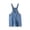 Blue, variant on UACY Girls Cropped Denim Overalls, Adjustable Strap Short Length Baggy Wide Leg Y2K Preppy Jean Jumpsuit with Pockets (Blue, 13-14 Years)
