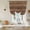 Brown, variant on Vintage Wood Grain Tie Up Curtains for Windows, Adjustable Balloon Window Shades, Country Wooden Board Brown Kitchen Window Treatments Adjustable Roll Up Curtain for Basement/Nursery 52"x45"