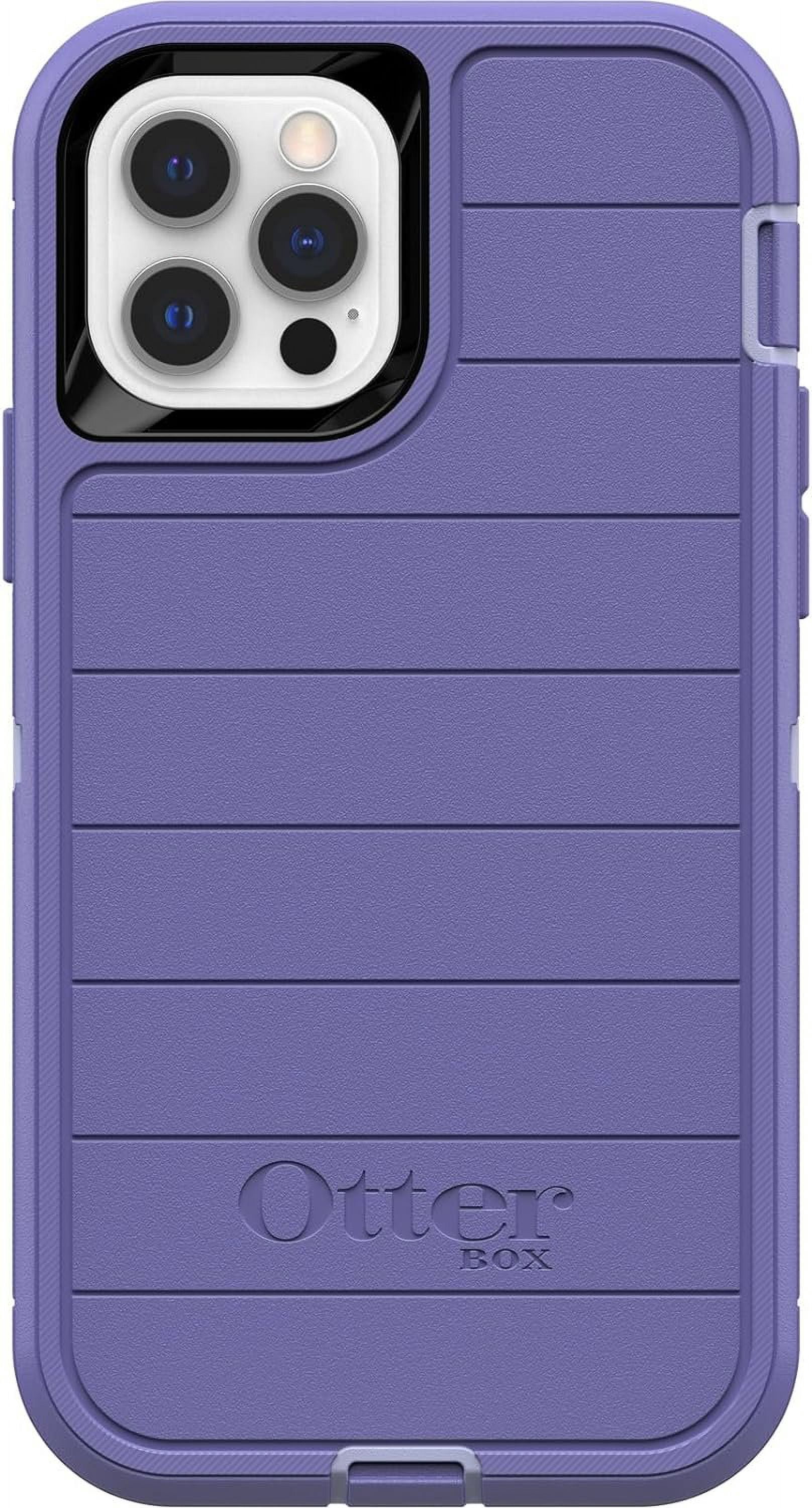 OtterBox Defender Series Case for iPhone 12 & iPhone 12 Pro Only - Holster Clip Included - Microbial Defense Protection - Non-Retail Packaging - Mountain Majesty Purple
