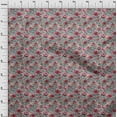 thumbnail image 4 of oneOone Cotton Poplin Gray Fabric Florals Fabric For Sewing Printed Craft Fabric By The Yard 56 Inch Wide, 4 of 4