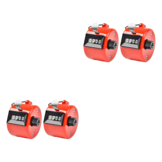 relayinert 2x Unisex Manual Counting Tally With Clear Accurate Scale For Easy Materials Red 2Set