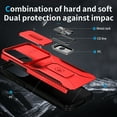 thumbnail image 4 of Dteck Case with Screen Protector for Samsung Galaxy A16 5G,Shockproof TPU+PC Case Slide Camera Cover & Rotated Ring Kickstand,Military-Grade Protection Back Phone Case for Galaxy A16 5G,Red, 4 of 8