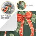 thumbnail image 2 of Yayeee Dish Drying Mat for Kitchen Counter 16"x18" Microfiber Absorbent Pad, Christmas Holly Bows, 2 of 7
