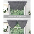 thumbnail image 4 of Grey Pure Color Sheer Waterfall Valance Curtains for Window, Aesthetics Contemporary Luxury Rod Pocket Sheer Topper Swag Curtains for Living Room, Kitchen 38.5"W x 47.2"L, 1 Panel, 4 of 7