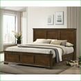thumbnail image 5 of Traditional 3-Piece Bedroom Furniture Set, Queen Panel Bed with 2 Storage Nightstands, Walnut Brown | Solid Wood | Standard Beds, 5 of 11