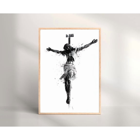 Jesus on the Cross Christian Wall Art Print