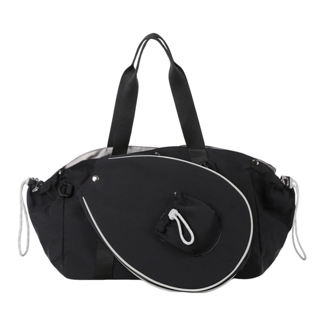 Almencla Badminton Racket Bag Beginners Fitness Sport Fashionable Large Racket Holder Black