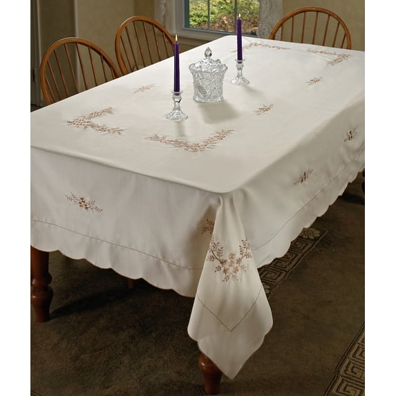 Blossom Embroidered Vintage Design Tablecloths