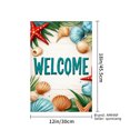 thumbnail image 4 of AMHNF Welcome Linen Garden Flag with Seashells and Starfish for Spring Summer Home Outdoor Garden Yard Door Decor 12x18 inch, 4 of 5
